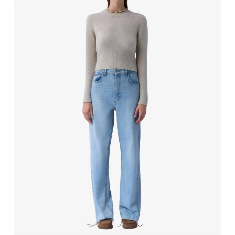 NEW GUEST IN RESIDENCE alina crew sweater in sandstone